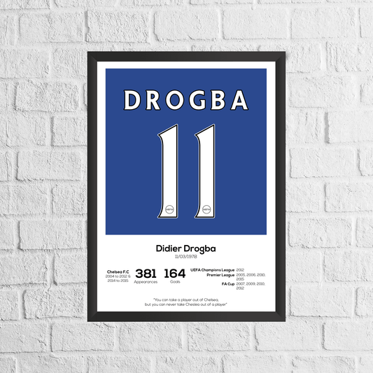 Impresión de las estadísticas de Didier Drogba Chelsea Legend