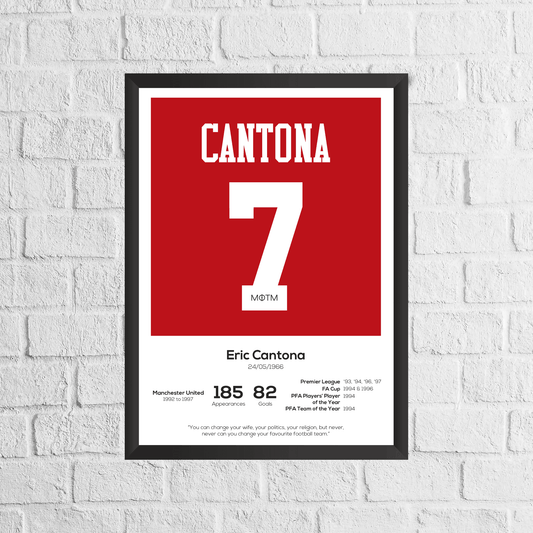 Eric Cantona Manchester United Leyenda Estadísticas Imprimir