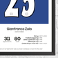 Gianfranco Zola Chelsea Legend Statistikdruck