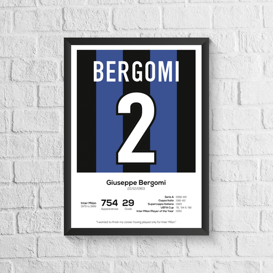 Giuseppe Bergomi Legend Stats Print