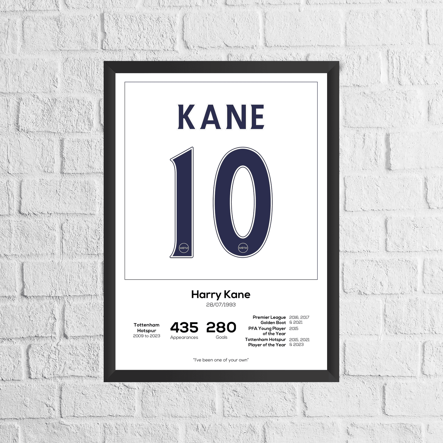 Harry Kane Legend Stats Print