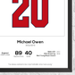 Michael Owen England Legend Stats Print