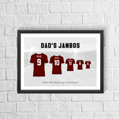 Personalised Hearts Family Print