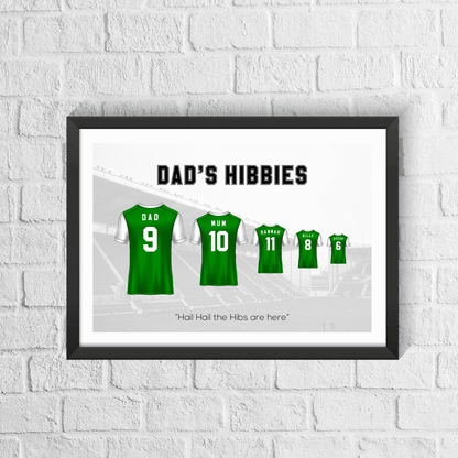 Personalised Hibs Family Print