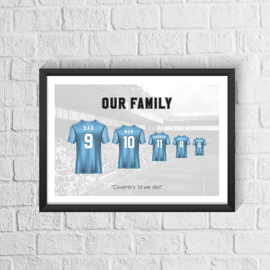 Personalised Coventry Family Print