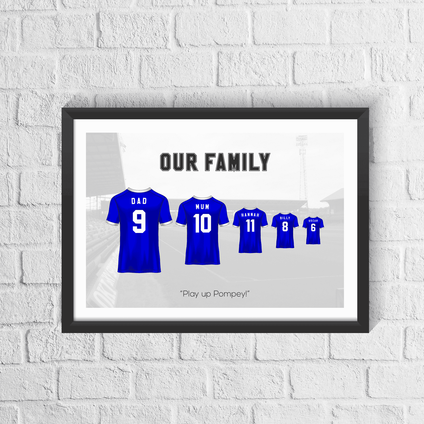 Personalised Portsmouth Family Print