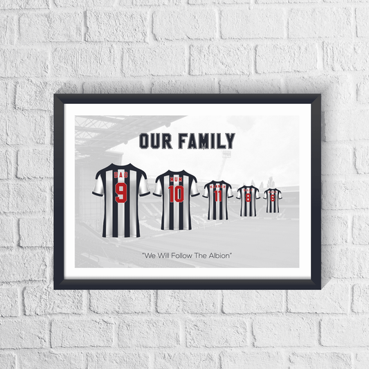 Personalised West Brom Family Print