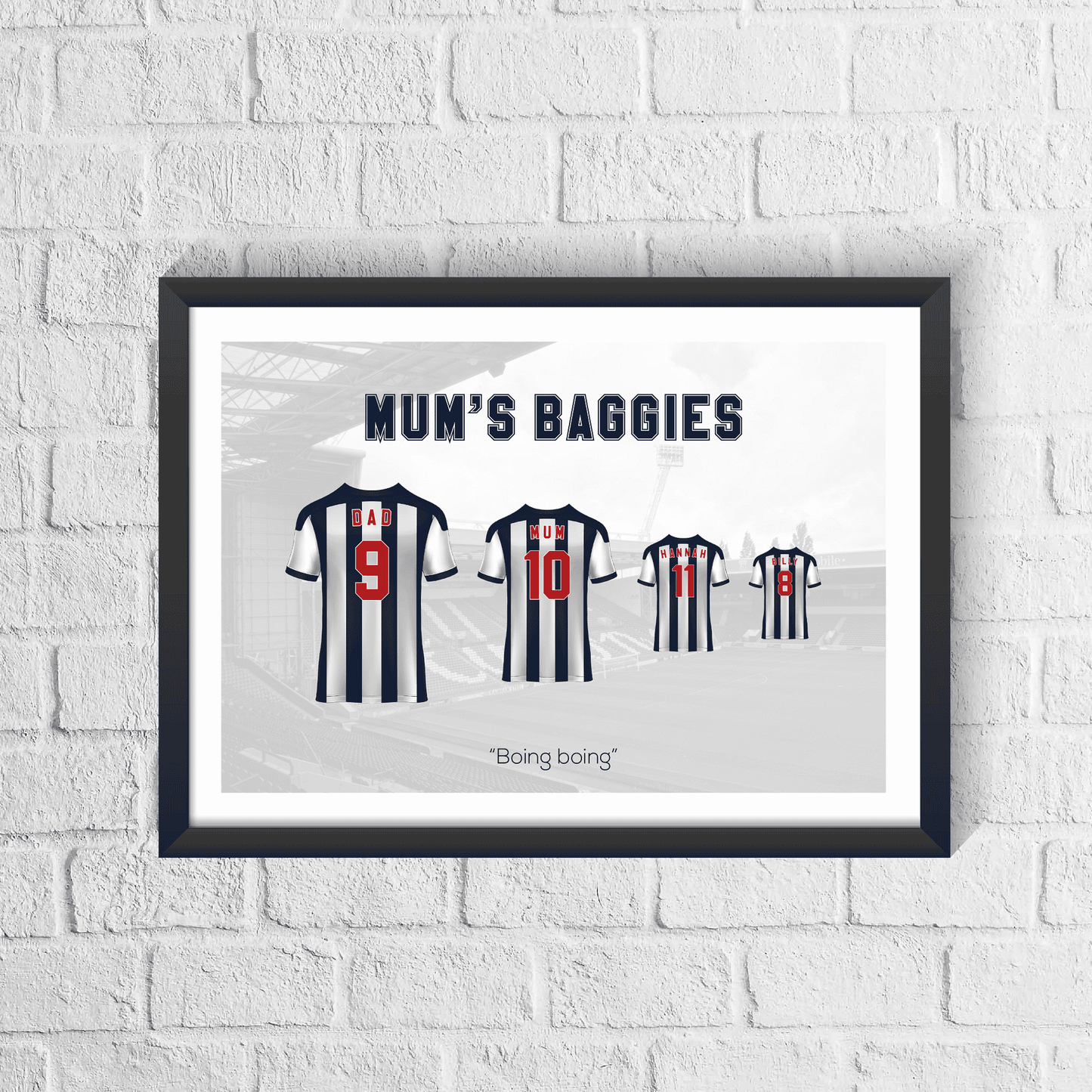 Personalised West Brom Family Print