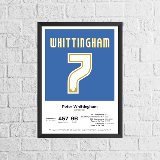 Peter Whittingham Cardiff City Legend Statistikdruck