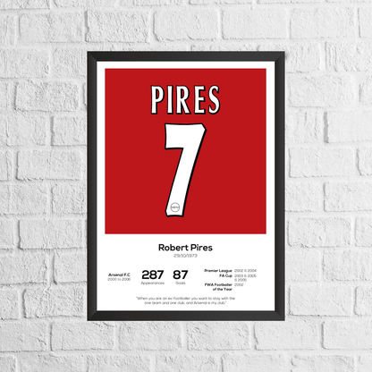 Robert Pires Legend Stats Print