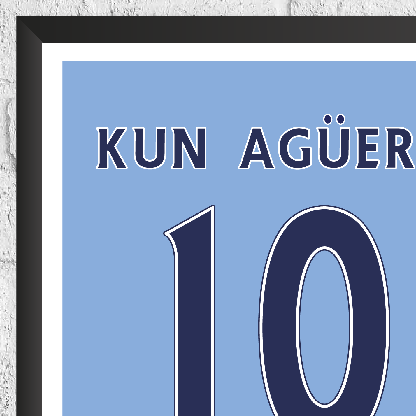 Sergio Agüero Manchester City Legend Statistikdruck