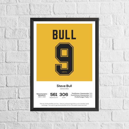 Steve Bull Wolves Legend Statistikdruck