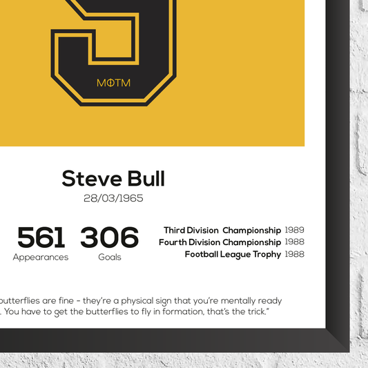 Steve Bull Wolves Legend Statistikdruck